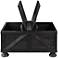 Medrum 36" Square Antique Black Coffee Table with Storage