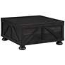6_Medrum 36" Square Antique Black Coffee Table with Storage more views