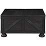 Medrum 36" Square Antique Black Coffee Table with Storage