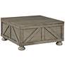 2_Medrum 36"W Antique Gray Square Coffee Table with Storage