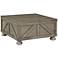 Medrum 36"W Antique Gray Square Coffee Table with Storage