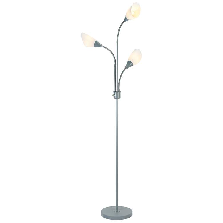 Image 1 Medusa 70.25" High 3-Light Silver Floor Lamp