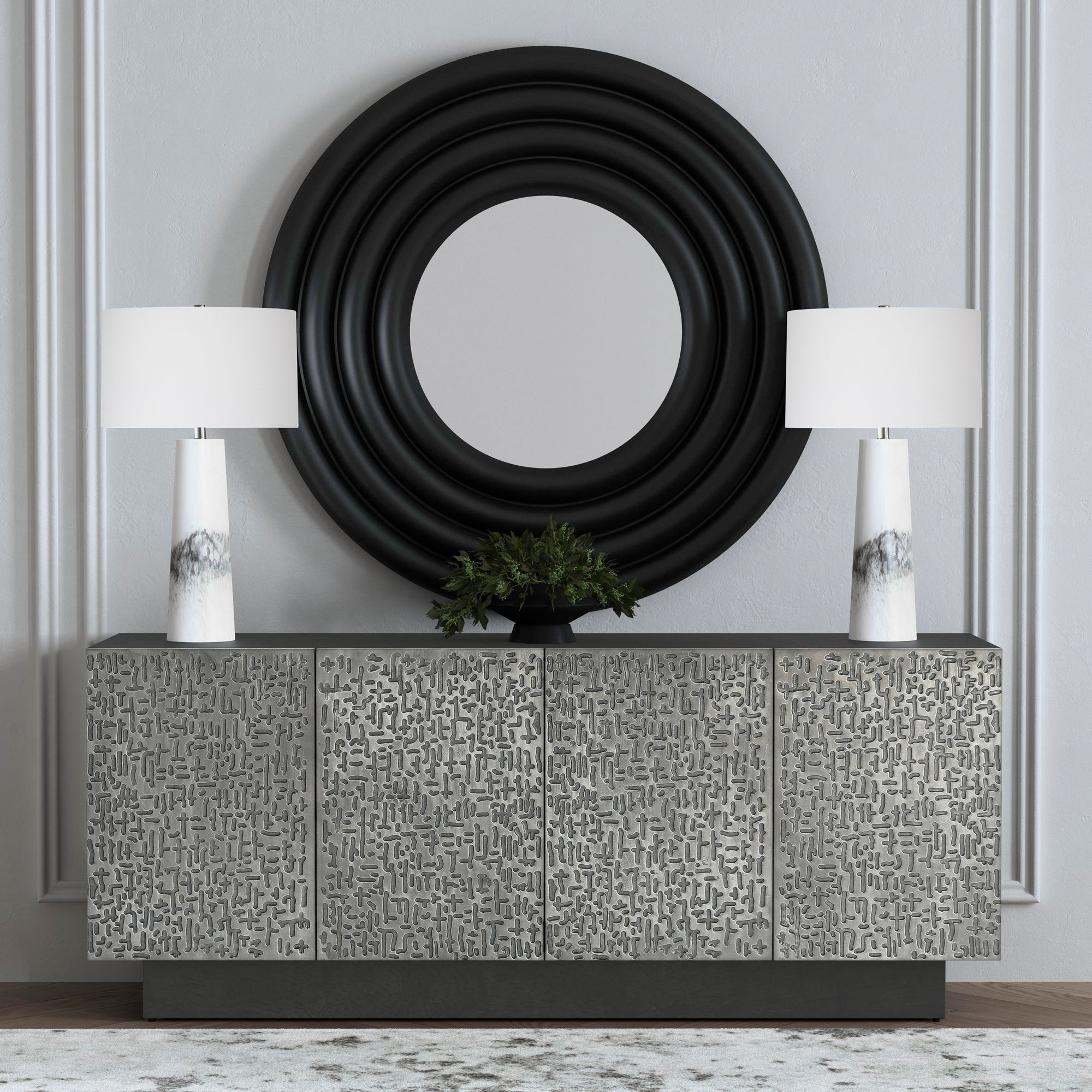 Image 4 Medway 31" High White And Black Table Lamp more views