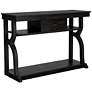 2_Mefford 47 1/4"W Reclaimed Black Oak 1-Drawer Console Table