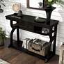 1_Mefford 47 1/4"W Reclaimed Black Oak 1-Drawer Console Table