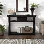 Mefford 47 1/4"W Reclaimed Black Oak 1-Drawer Console Table