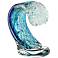 Mega Aqua Glass 8" High Tropic Wave Figurine