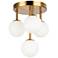 Megallan 10 3/4" Wide Aged Brass 4-Light Ceiling Light