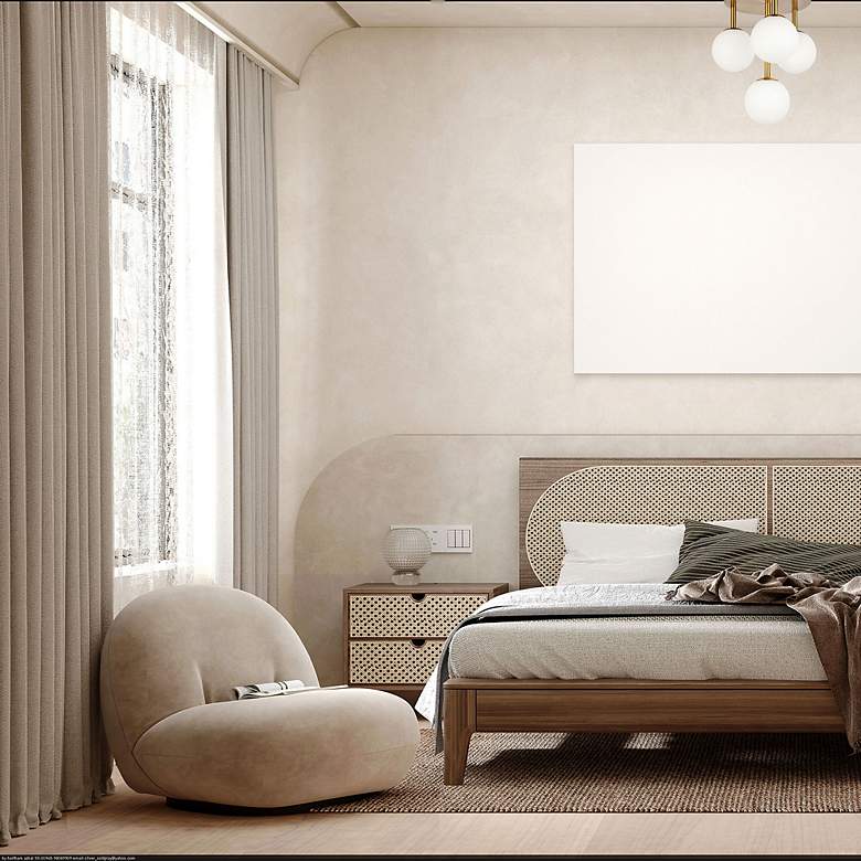 Image 3 Megallan 10 3/4" Wide Aged Brass 4-Light Ceiling Light more views