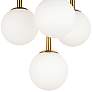 3_Megallan 10 3/4" Wide Aged Brass 4-Light Ceiling Light more views