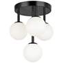 2_Megallan 10 3/4" Wide Matte Black Ceiling Light