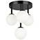Megallan 10 3/4" Wide Matte Black Ceiling Light