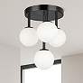 1_Megallan 10 3/4" Wide Matte Black Ceiling Light