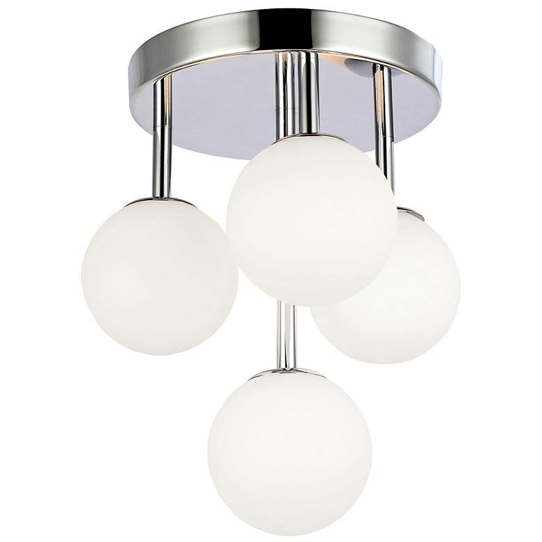 Image 2 Megallan 10 3/4" Wide Polished Chrome 4-Light Ceiling Light