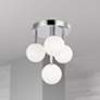 1_Megallan 10 3/4" Wide Polished Chrome 4-Light Ceiling Light
