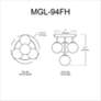 3_Megallan 10 3/4" Wide Polished Chrome 4-Light Ceiling Light more views