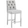 Megan 27 1/4" Gray Tufted Back Counter Stool