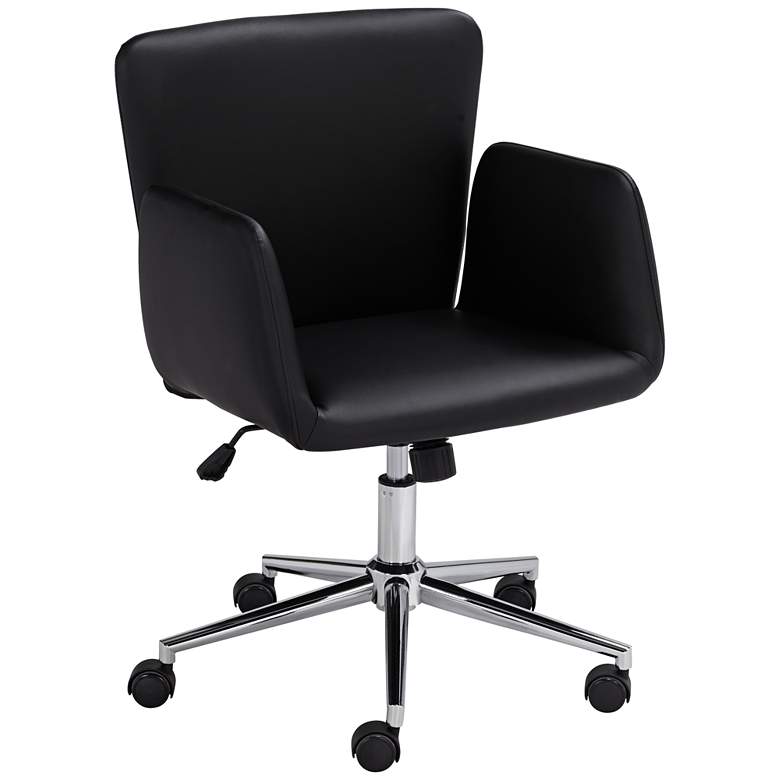 Image 2 Megan Black Faux Leather Swivel Office Chair