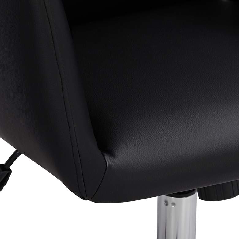 Megan Black Faux Leather Swivel Office Chair more views
