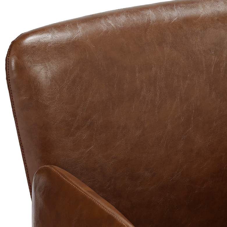 Image 4 Megan Brown Faux Leather Swivel Office Chair more views
