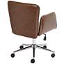 Megan Brown Faux Leather Swivel Office Chair