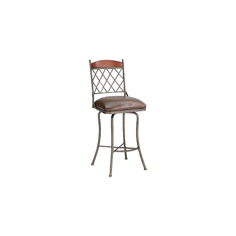 Image 1 Megan Ford Leather Mocha Bar Stool