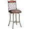 Megan Ford Leather Mocha Counter Stool