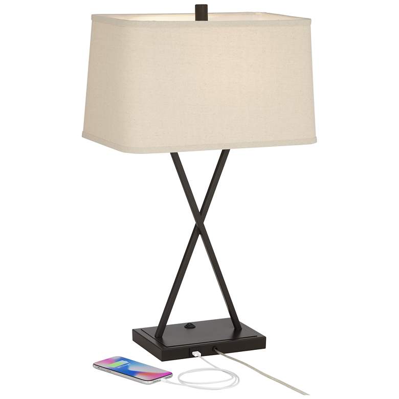 Megan USB Table Lamp Set of 2 with LED Bulbs more views