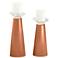 Meghan Baked Clay Glass Pillar Candle Holder Set of 2