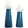 Meghan Bosporus Glass Pillar Candle Holders Set of 2