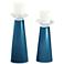 Meghan Bosporus Glass Pillar Candle Holders Set of 2