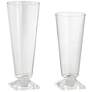 Meghan Clear Glass Fillable Pillar Candle Holder Set of 2