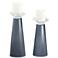 Meghan Granite Peak Glass Pillar Candle Holder Set of 2