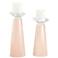 Meghan Linen Glass Pillar Candle Holder Set of 2