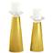 Meghan Nugget Glass Pillar Candle Holders Set of 2
