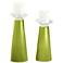 Meghan Parakeet Glass Pillar Candle Holder Set of 2