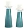 Meghan Reflecting Pool Glass Pillar Candle Holder Set of 2