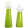 Meghan Tender Shoots Glass Pillar Candle Holder Set of 2