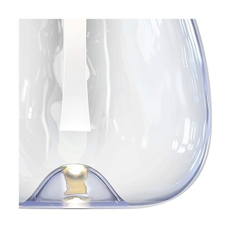 Mela 10 1/4&quot;W Black LED Mini Pendant w/ Dichroic Glass Shade more views