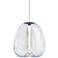 Mela 13 3/4" Wide Black LED Pendant w/ Dichroic Glass Shade