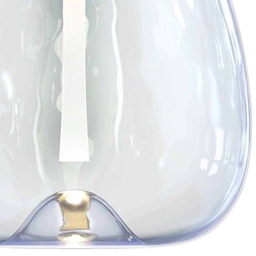 Image 3 Mela 13 3/4" Wide Black LED Pendant w/ Dichroic Glass Shade more views