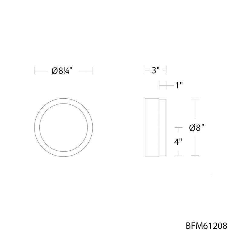 Image 3 Melange 1 Light LED Flush Mount more views