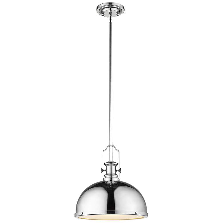 Image 1 Melange 13 1/4" Wide Chrome Dome Pendant Light