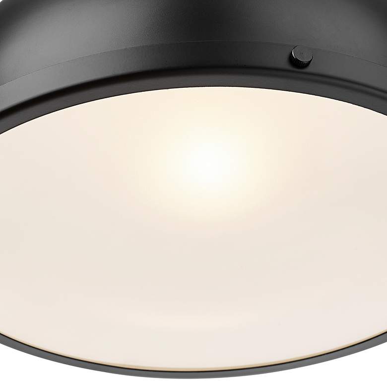 Image 3 Melange 13 1/4" Wide Matte Black Dome Pendant Light more views