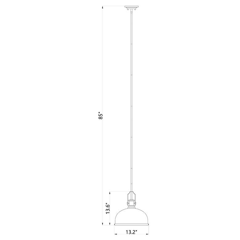 Image 7 Melange 13 1/4" Wide Matte Black Dome Pendant Light more views
