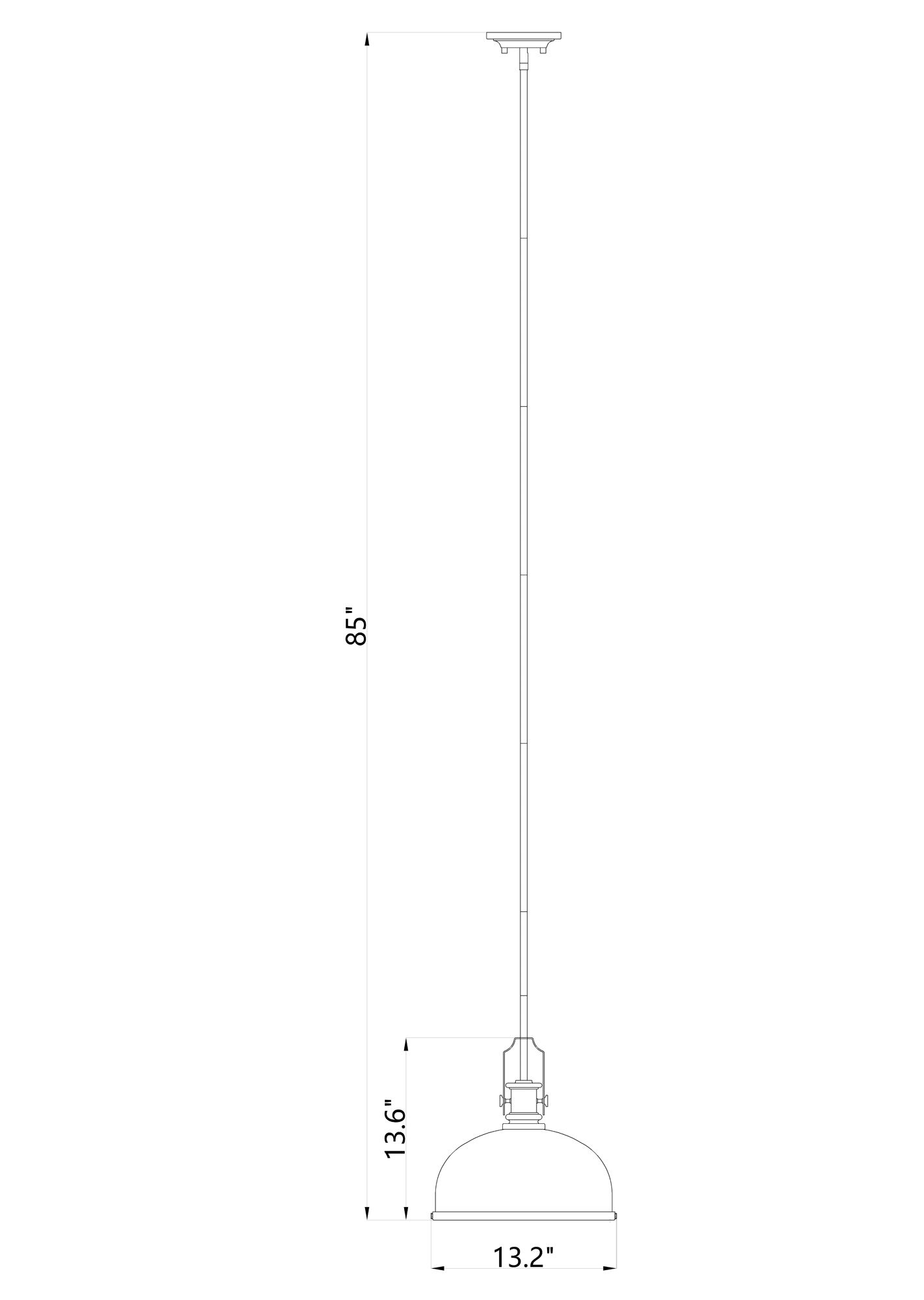 Melange 13 1/4" Wide Matte Black Dome Pendant Light