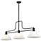 Melange 14" Wide Matte Black 3-Light Billiard Pendant