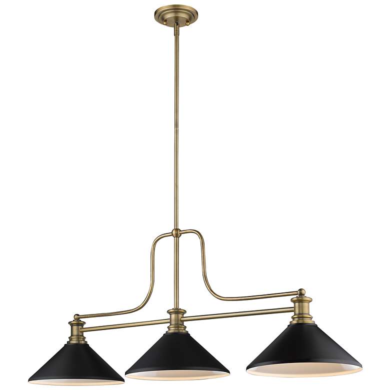 Image 1 Melange 3 Light Chandelier in Heritage Brass