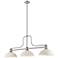 Melange 52" Wide Brushed Nickel 3-Light Billiard Pendant
