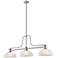 Melange 52" Wide Brushed Nickel 3-Light Billiard Pendant